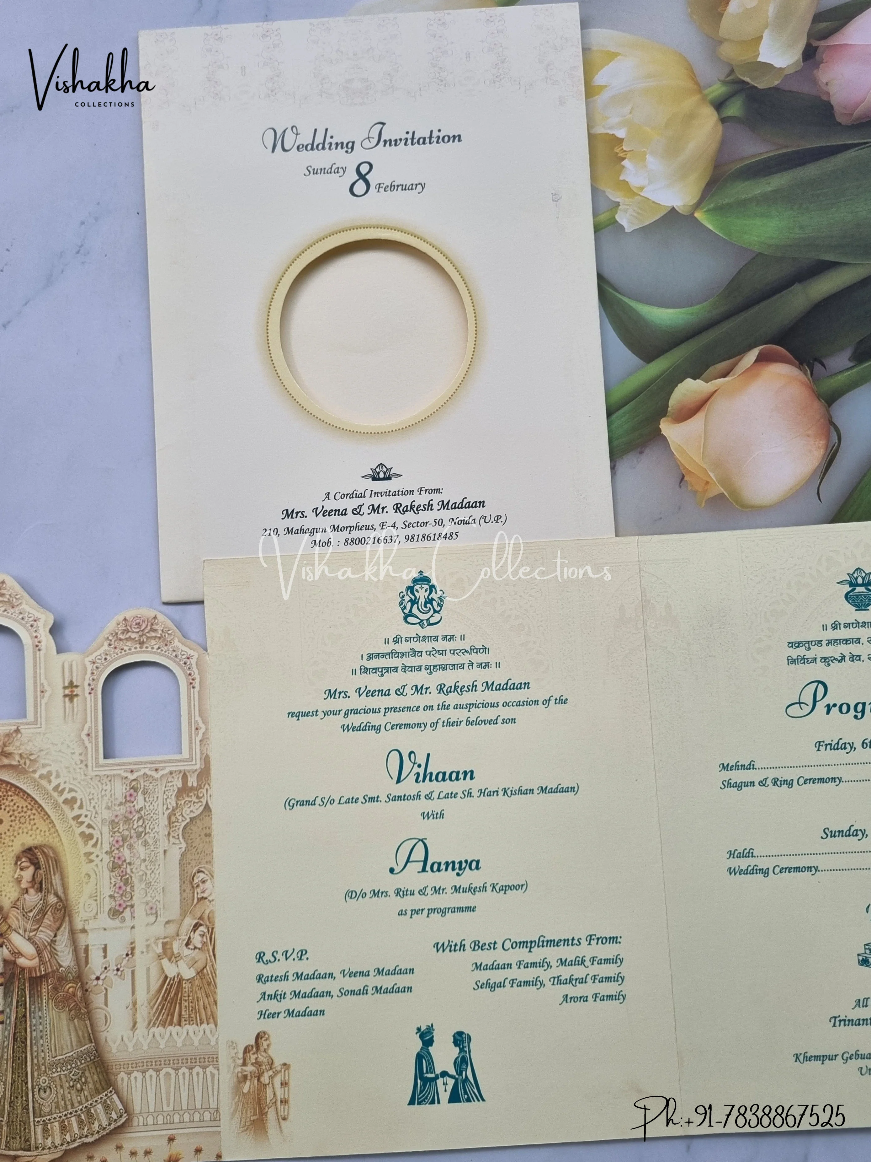 Ganesh Ji Hindu invitation Cards EJ-5259 - Image 3