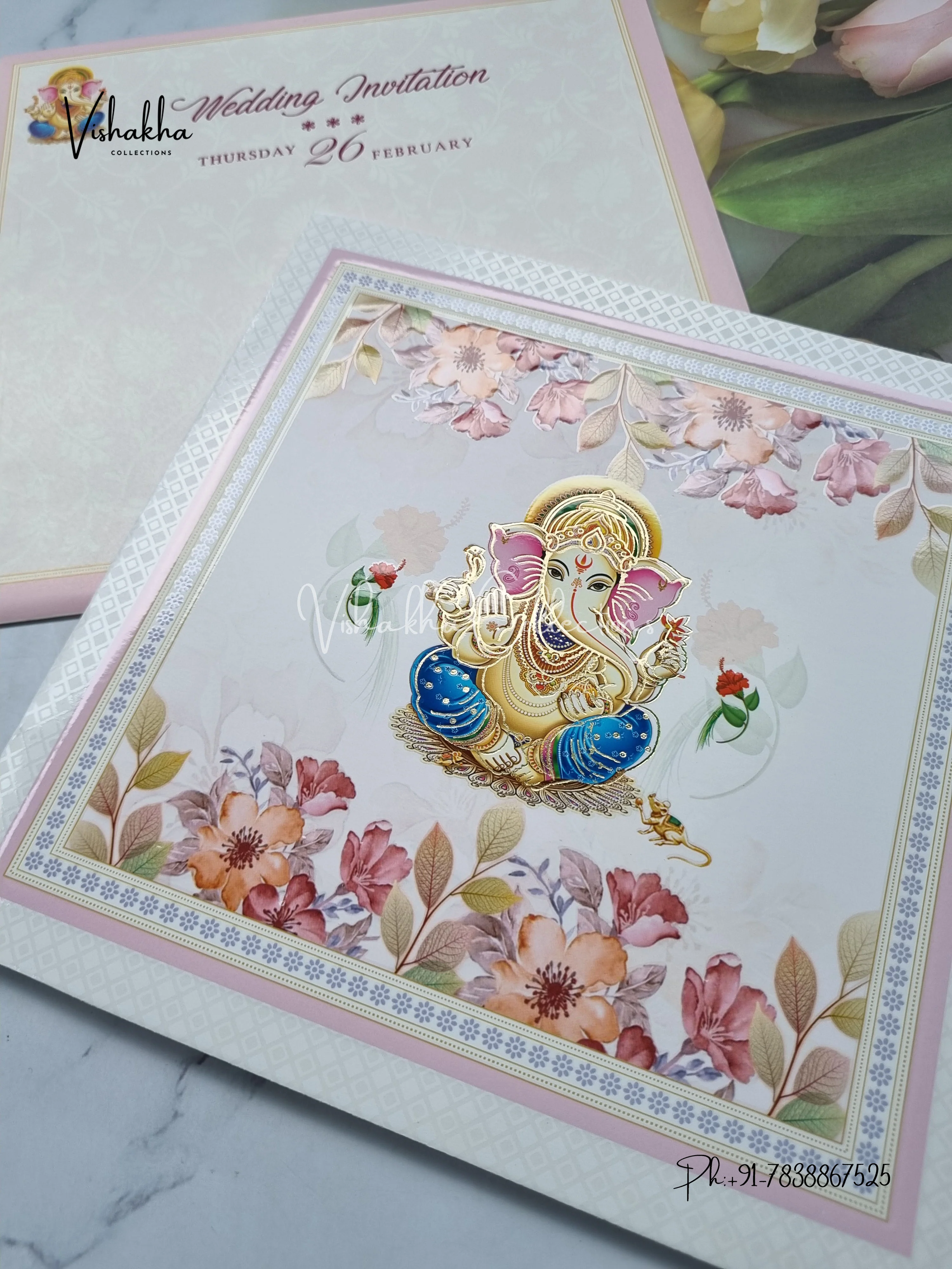 Ganesh Ji Hindu invitation Cards EJ-5298 - Image 2