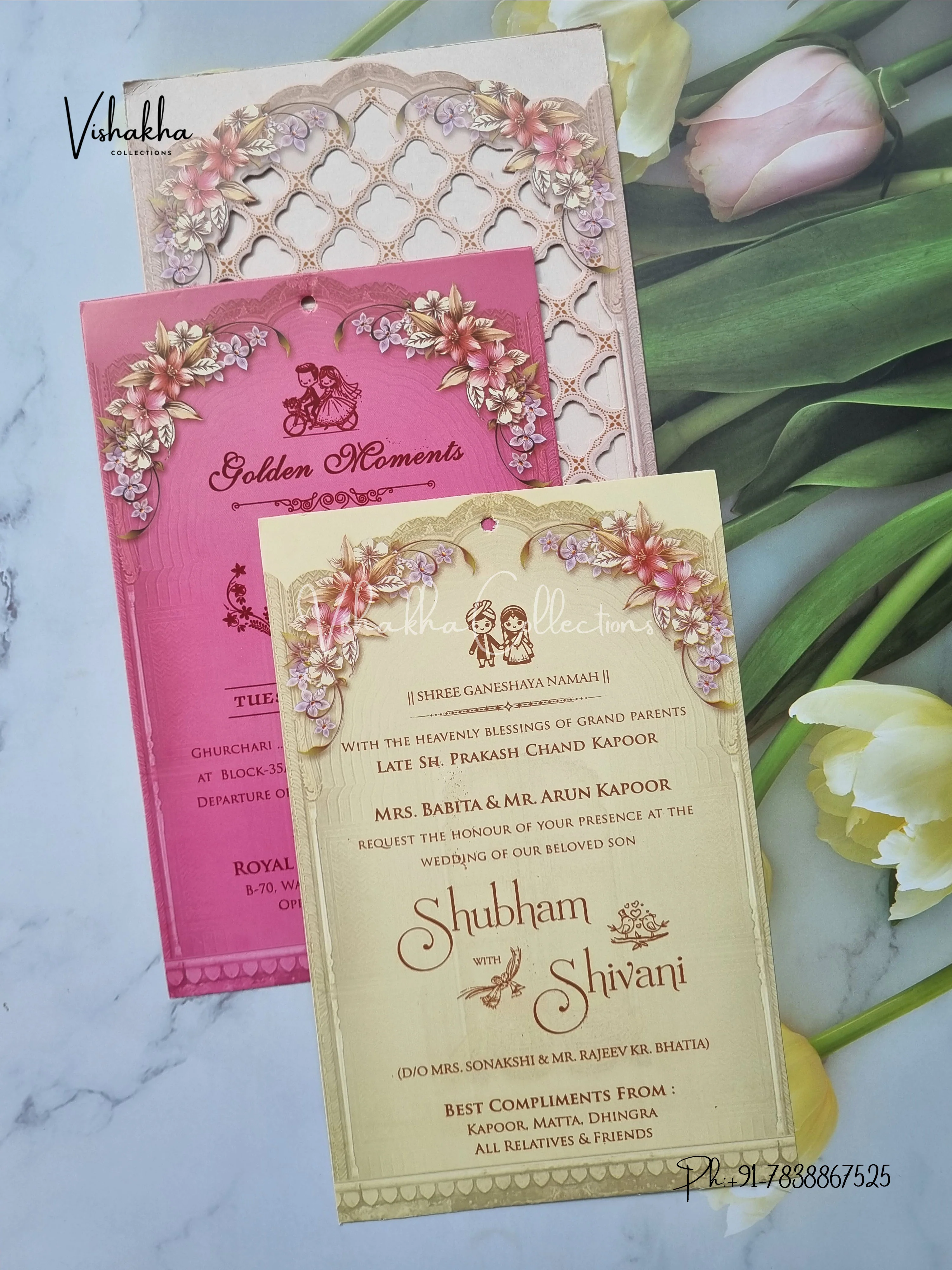 Ganesh Ji Hindu Sikh invitation Cards ATS-9215 - Image 3
