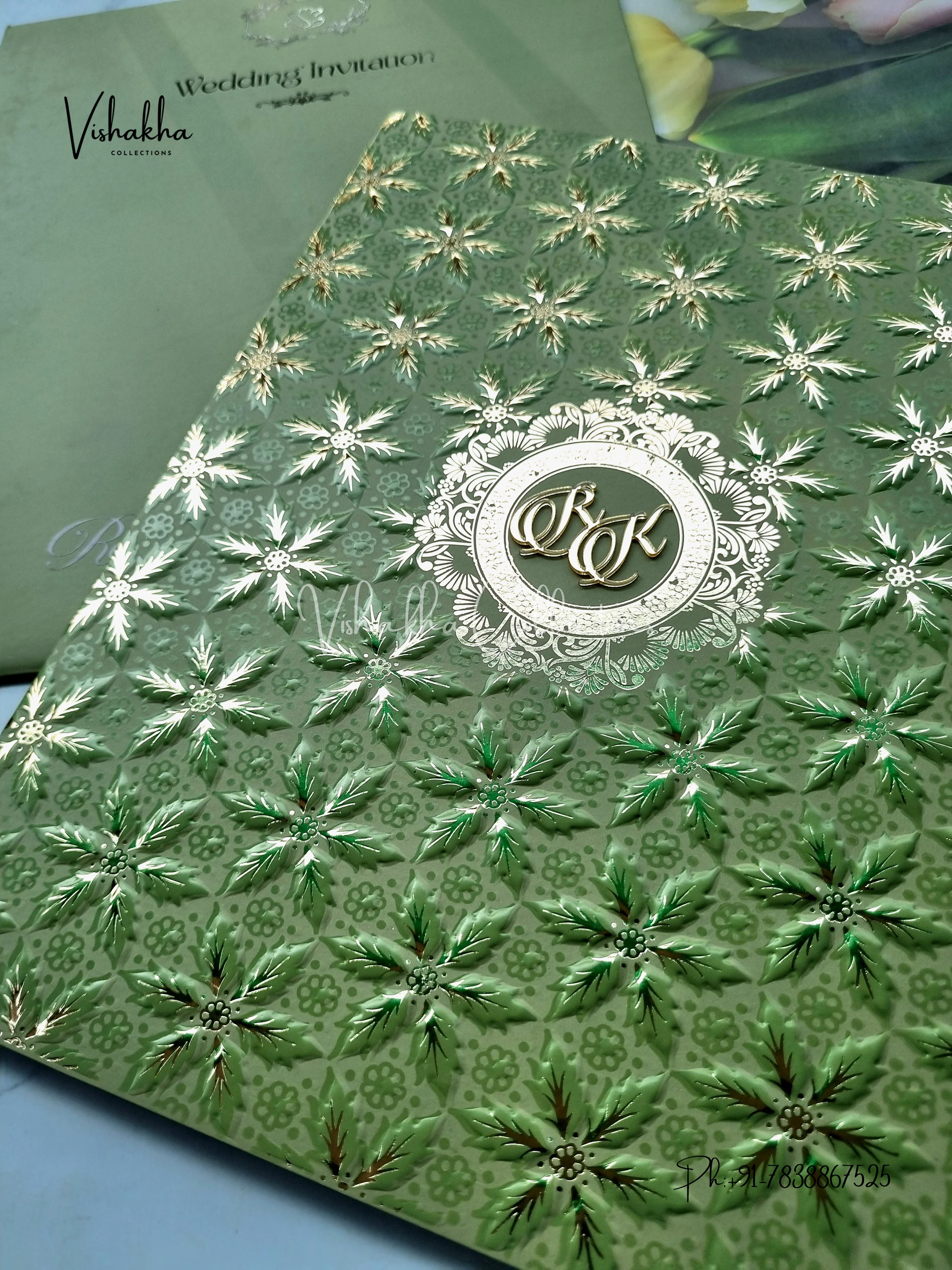 Hindu Muslim Christian Sikh Colored invitation Cards SN-49 - Image 2