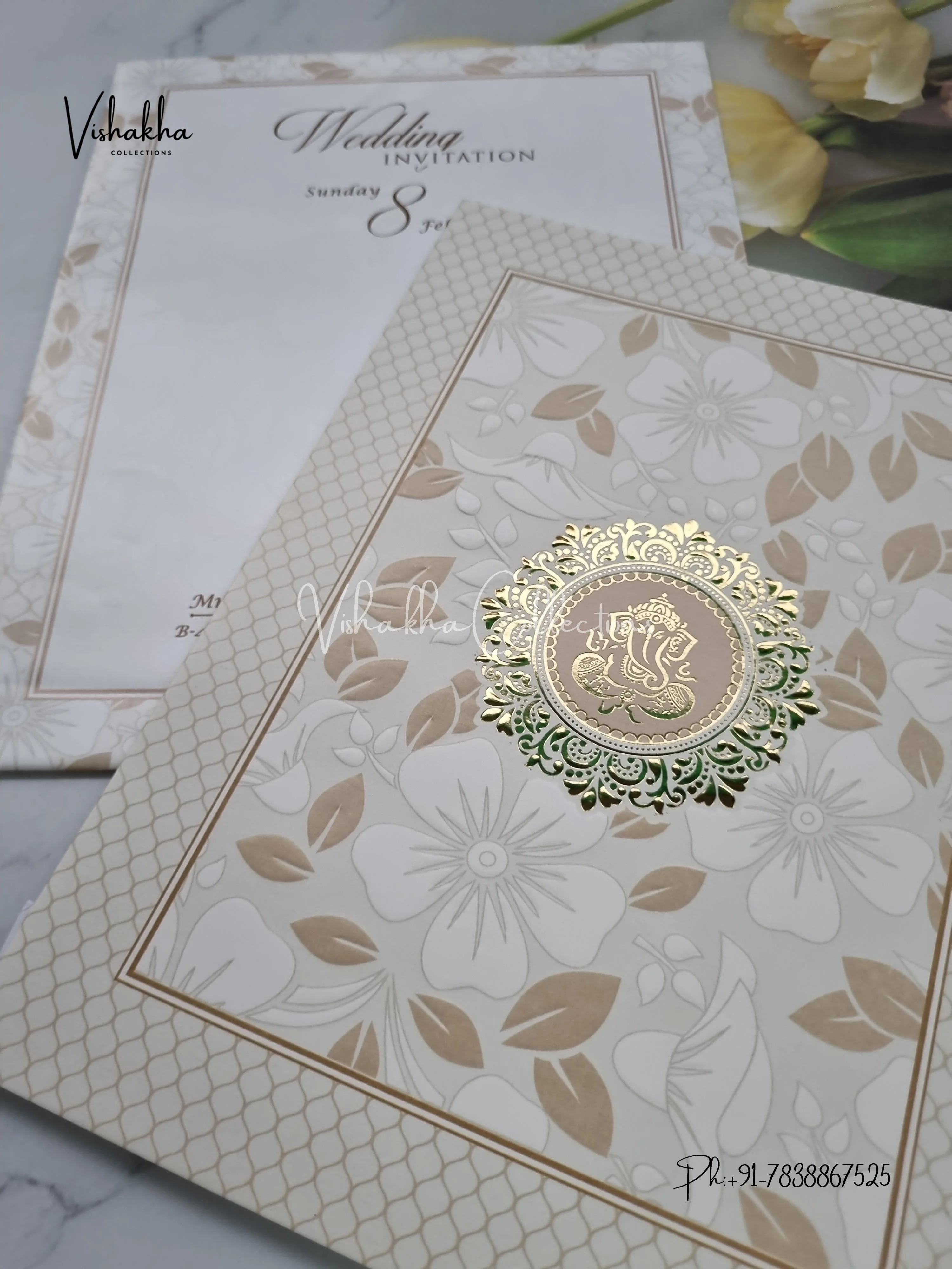 Hindu Muslim Christian Sikh invitation Cards EJ-5065 - Image 2
