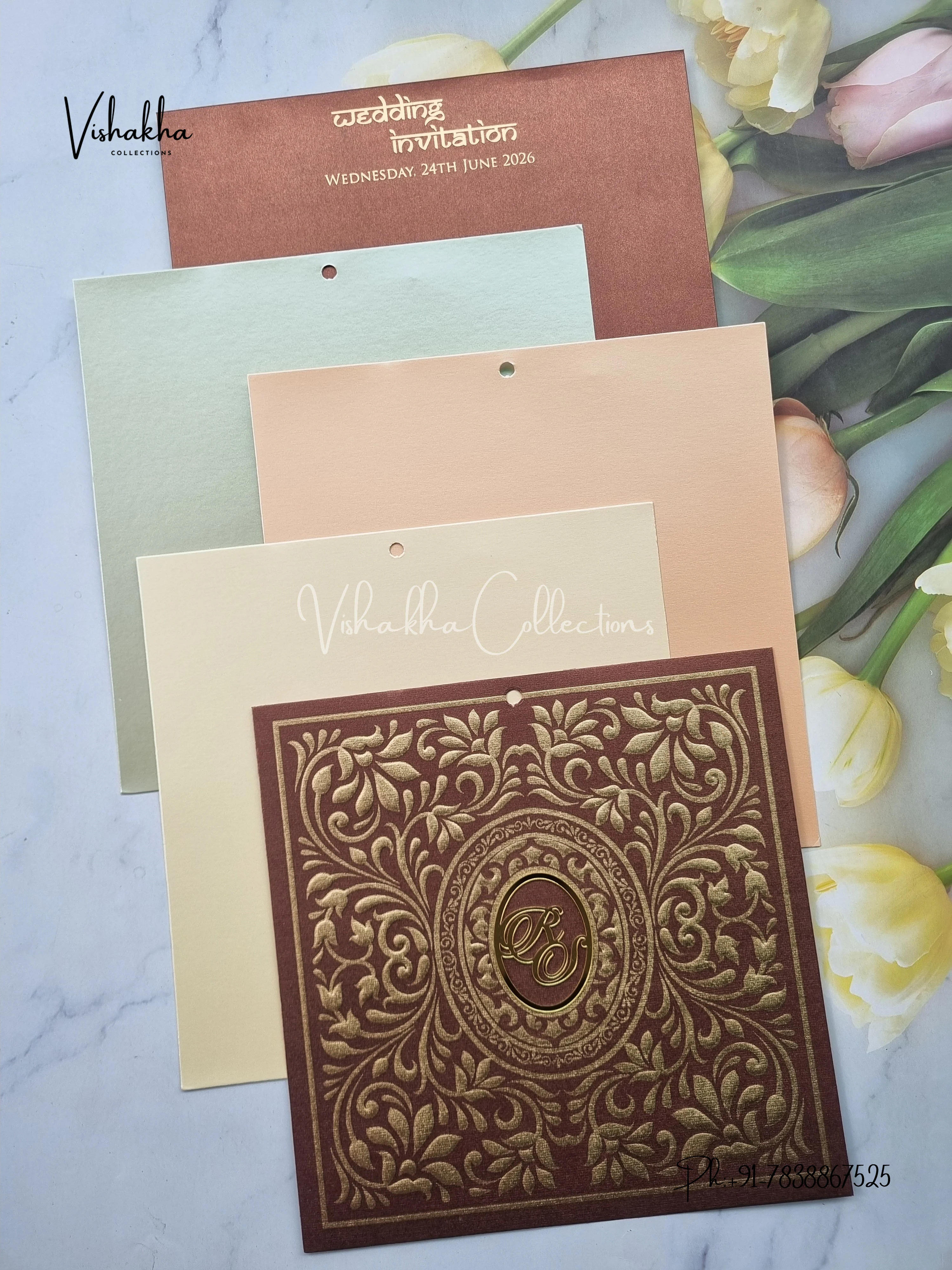 Hindu Muslim Christian Sikh invitation Cards LN-729 - Image 3