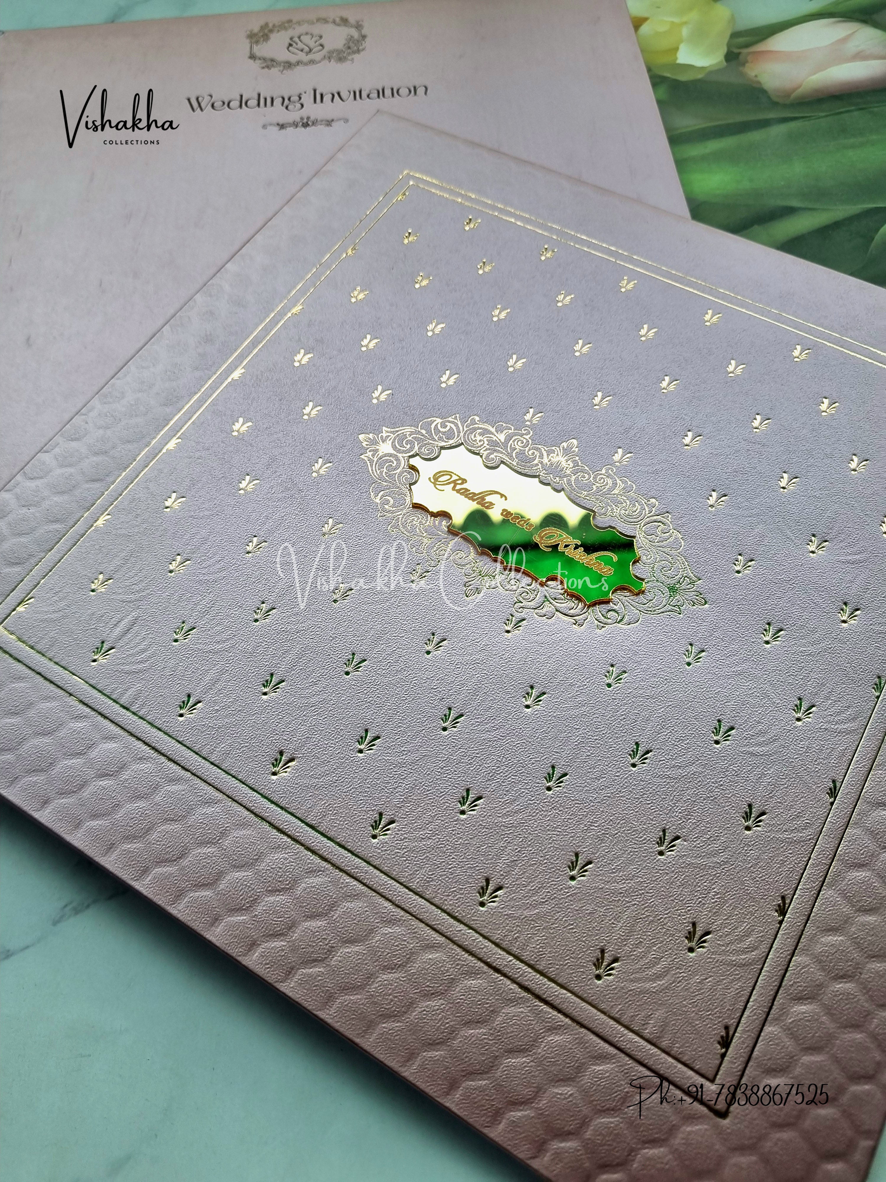 Hindu Muslim Christian Sikh Padded invitation Cards SN-79 - Image 2