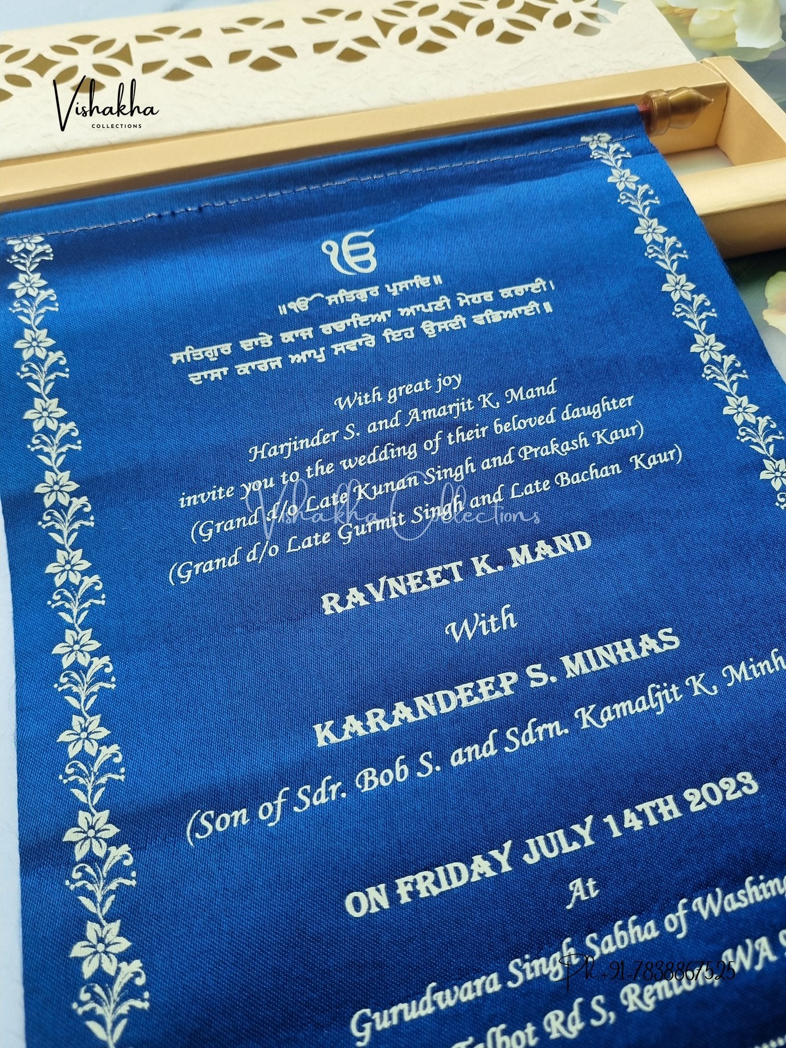 Scroll Farman invitation Cards FC-046 - Image 2