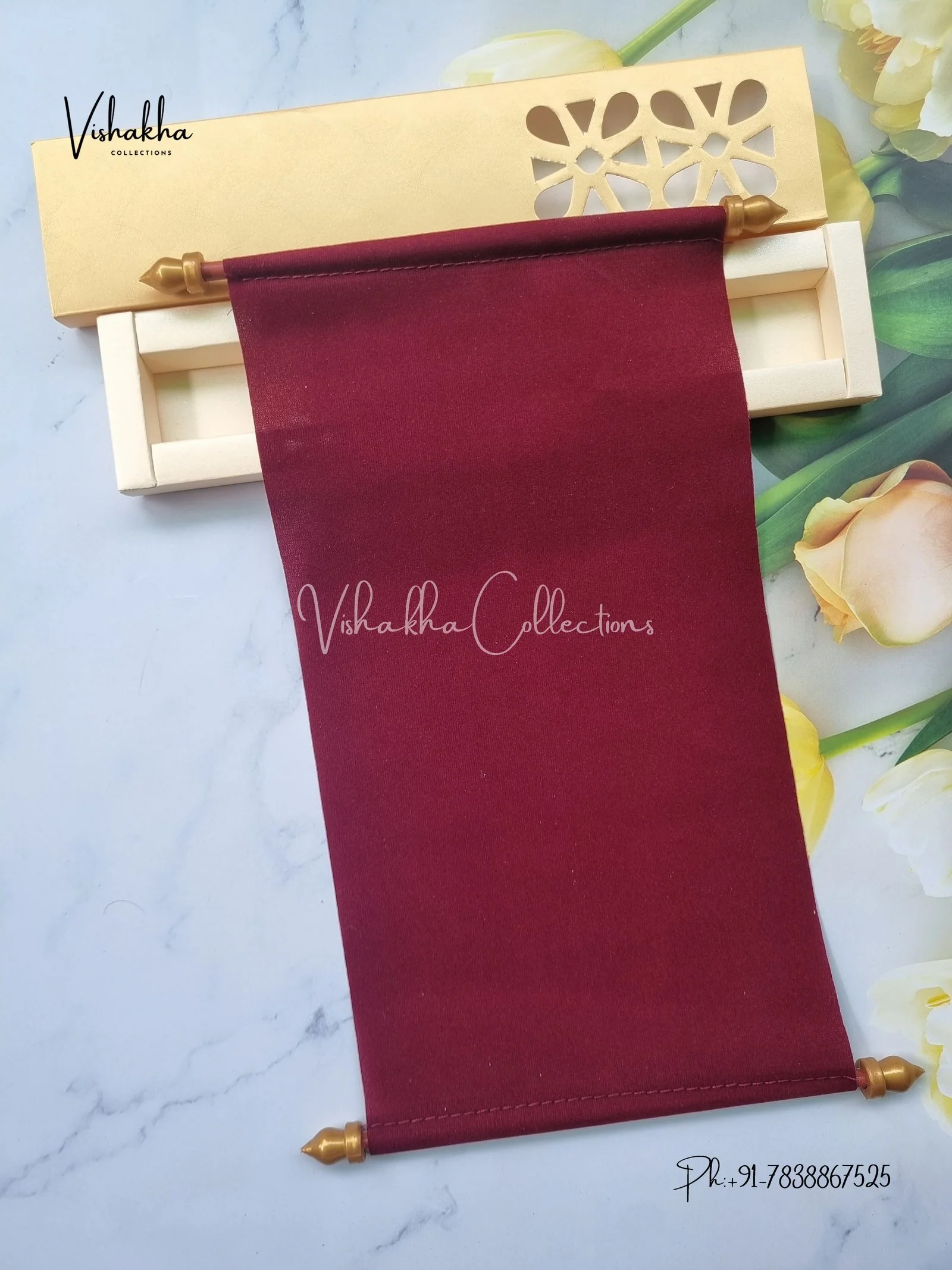 Scroll Farman invitation Cards FC-051 - Image 3