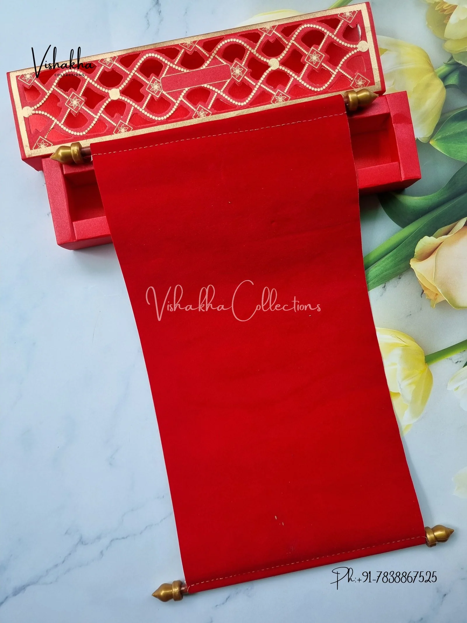 Scroll Farman invitation Cards FC-063 - Image 3