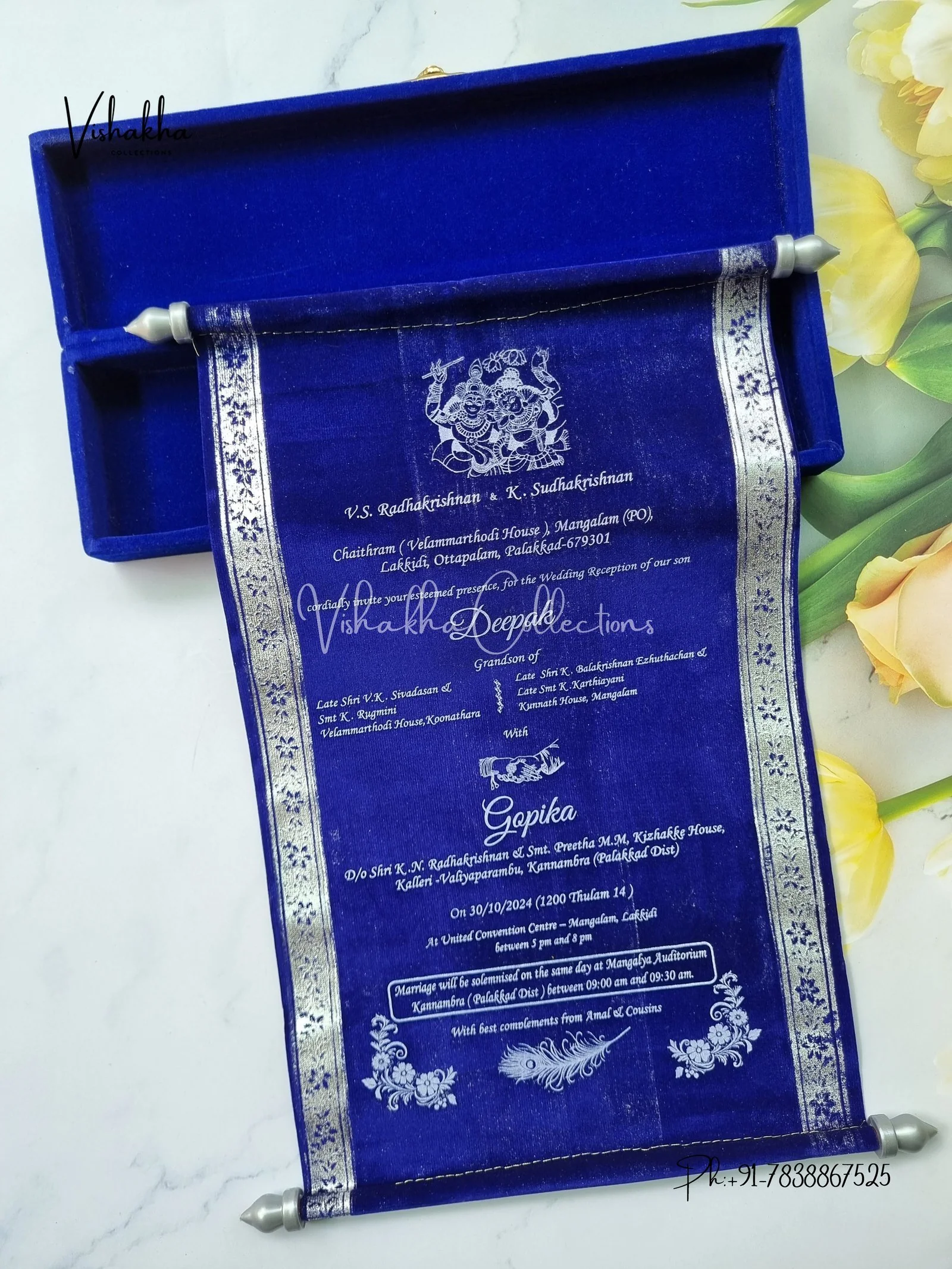 Scroll Farman invitation Cards FC-069 - Image 3