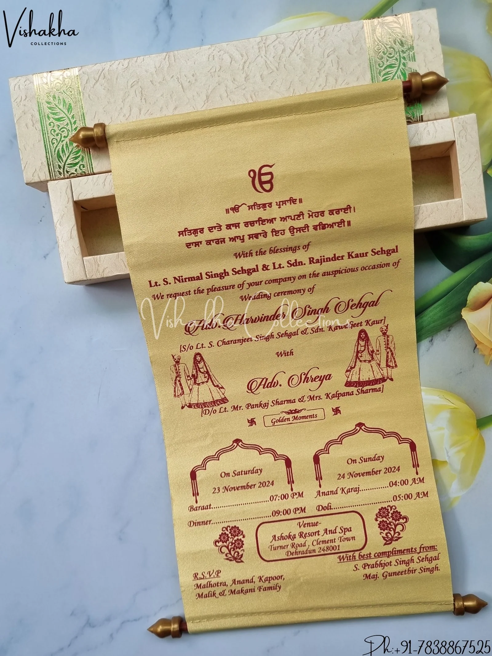 Scroll Farman invitation Cards FC-074 - Image 3