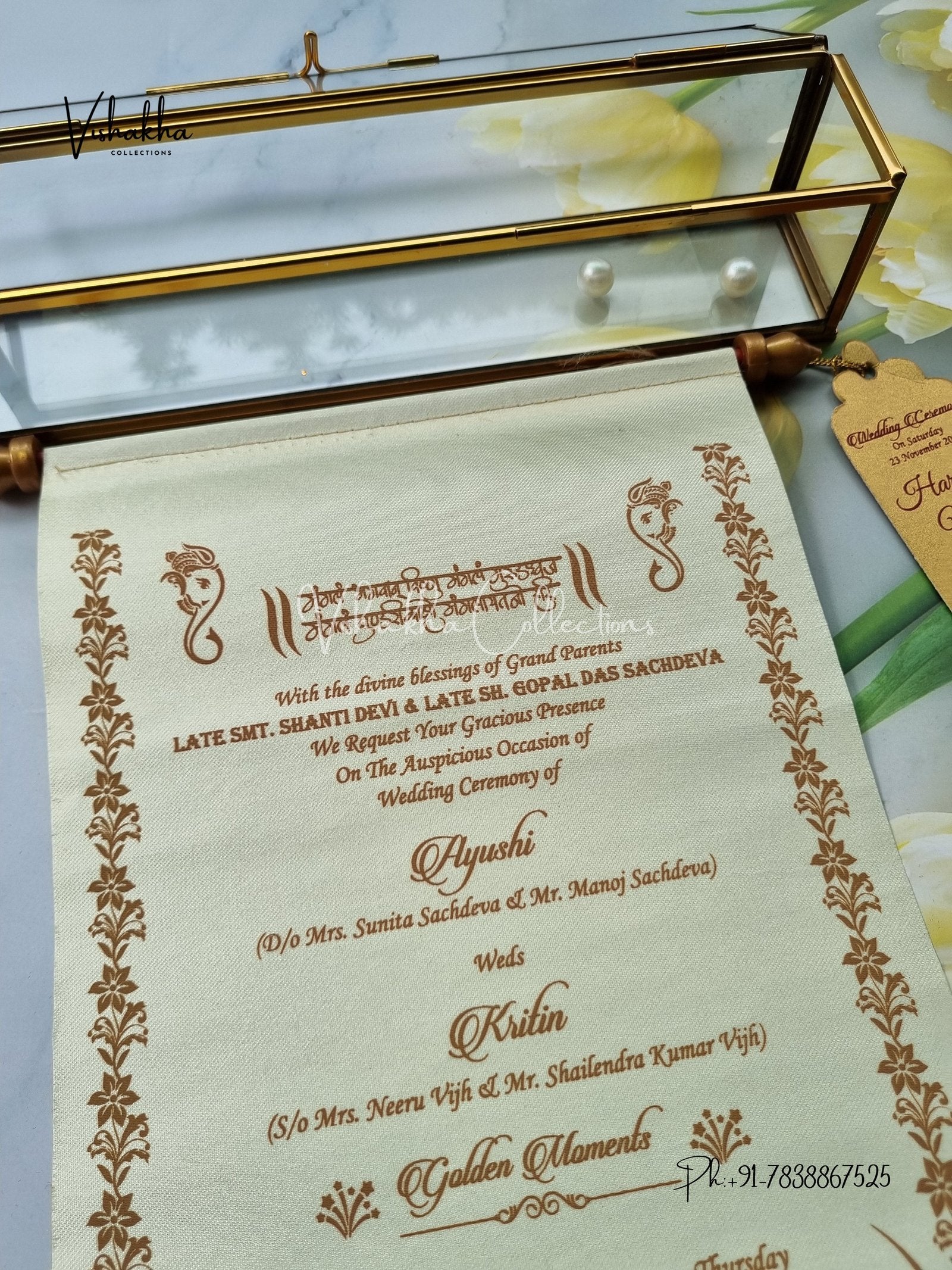 Scroll Farman invitation Cards FC-075 - Image 2
