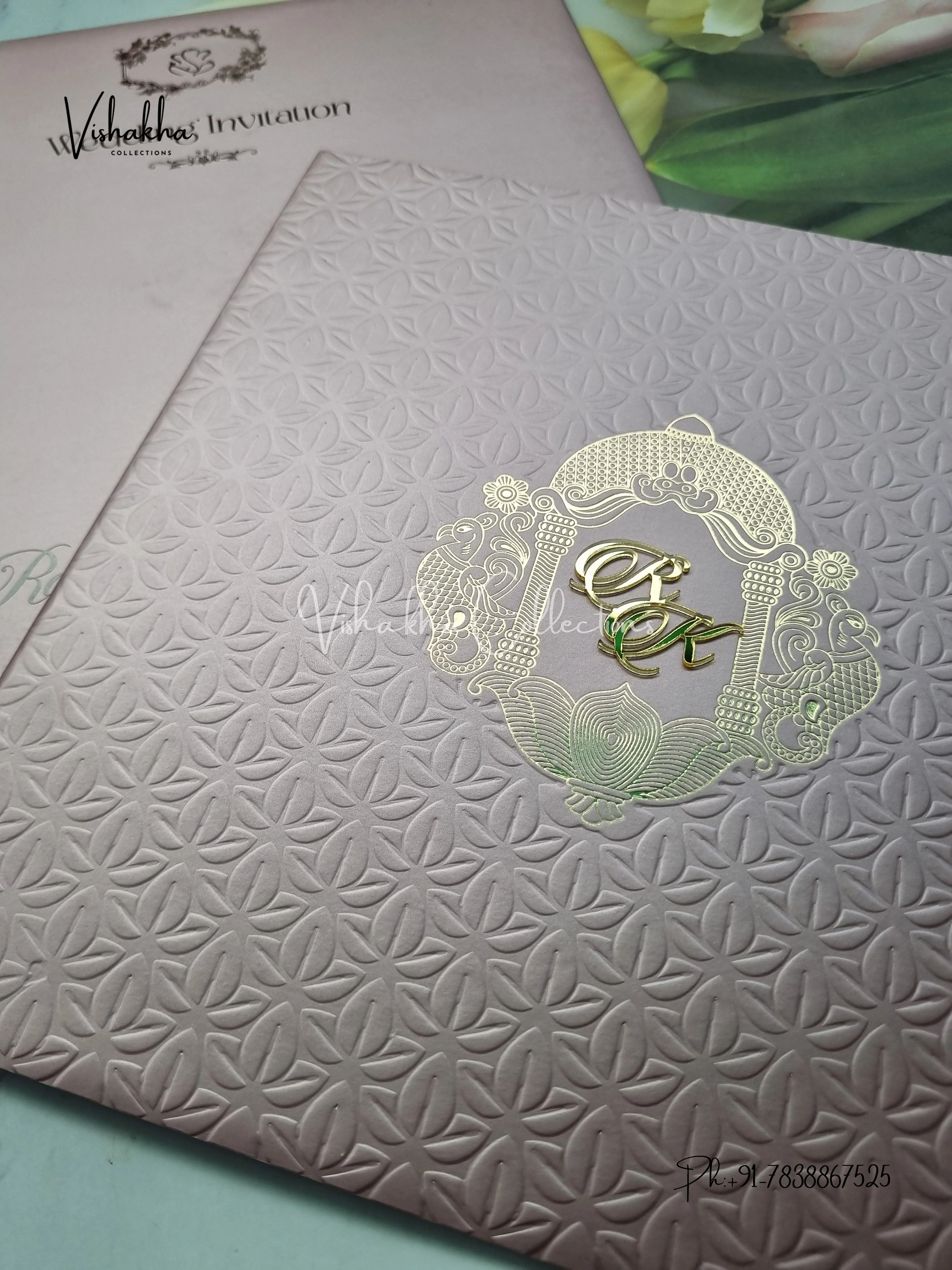 Semi Box Hindu Muslim Christian Sikh Colored invitation Cards SN-25 - Image 2